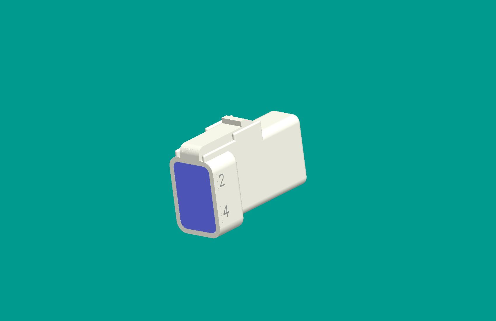 2.0間距雙排孔座4位本色(密封）