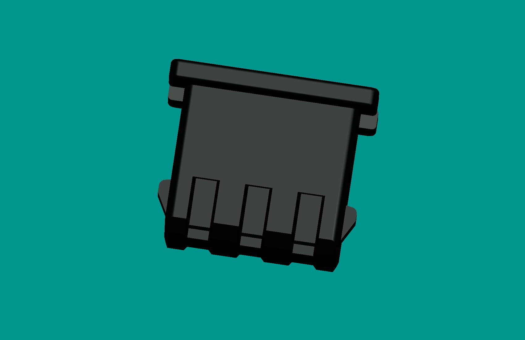 XH不分正反-3孔塑件黑色