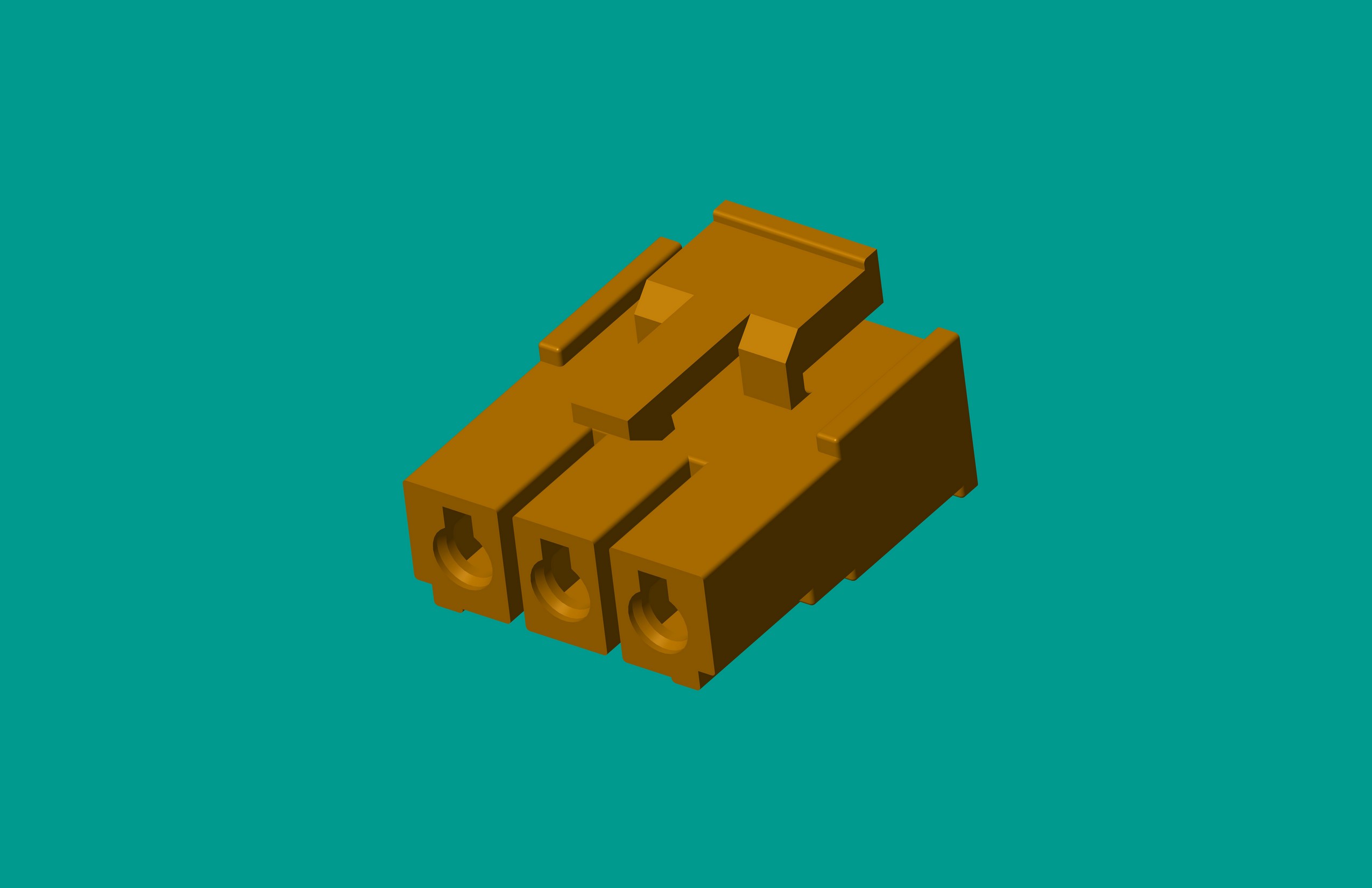 2.1洗衣機(jī)塑件-3孔橙色