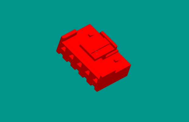 VH-5Y帶槽鎖片型插頭/紅色/