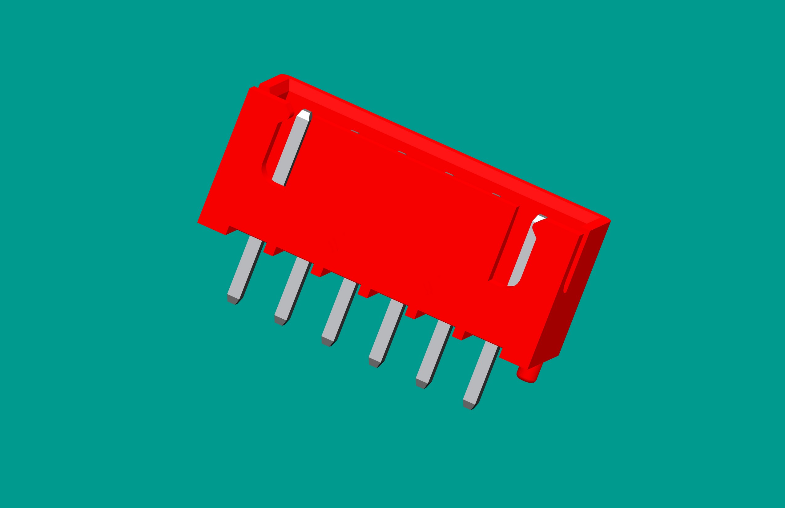 XH帶定位針座-6直針(B6B-XH紅色)