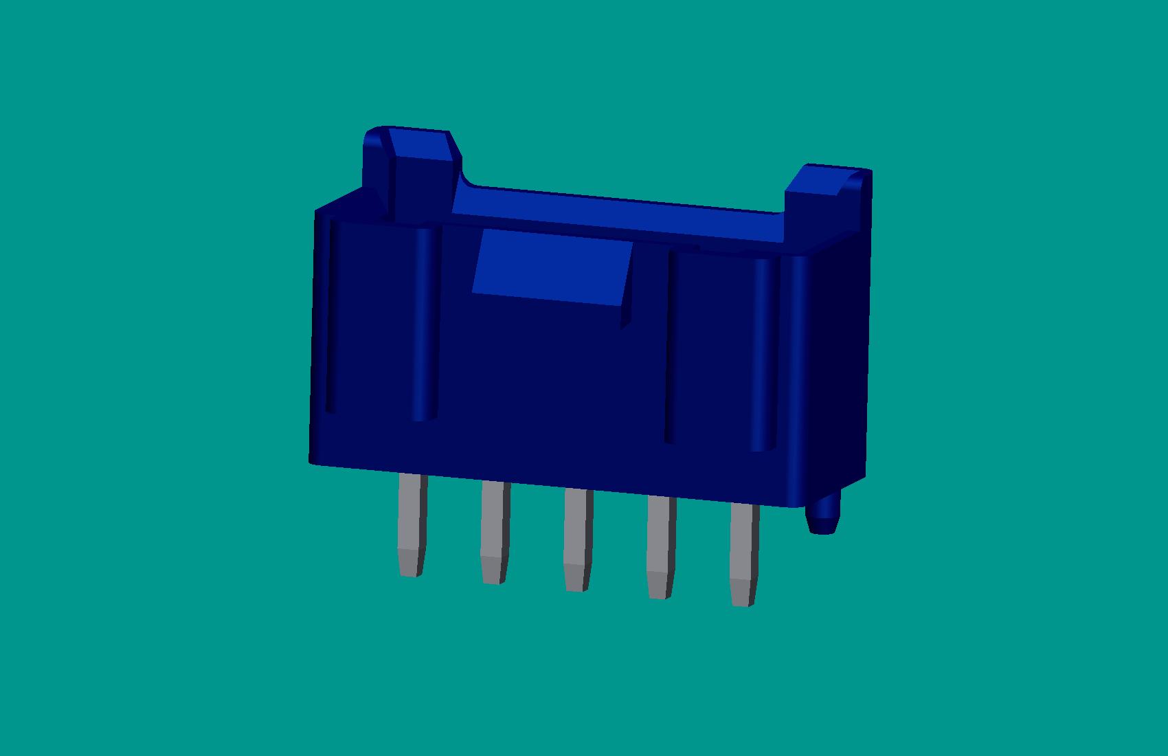 B5B-XH-K3立式針座藍(lán)色/普通PA66