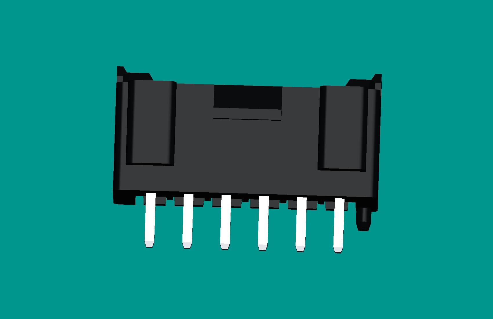 B6B-XH-K3立式針座黑色/普通PA66