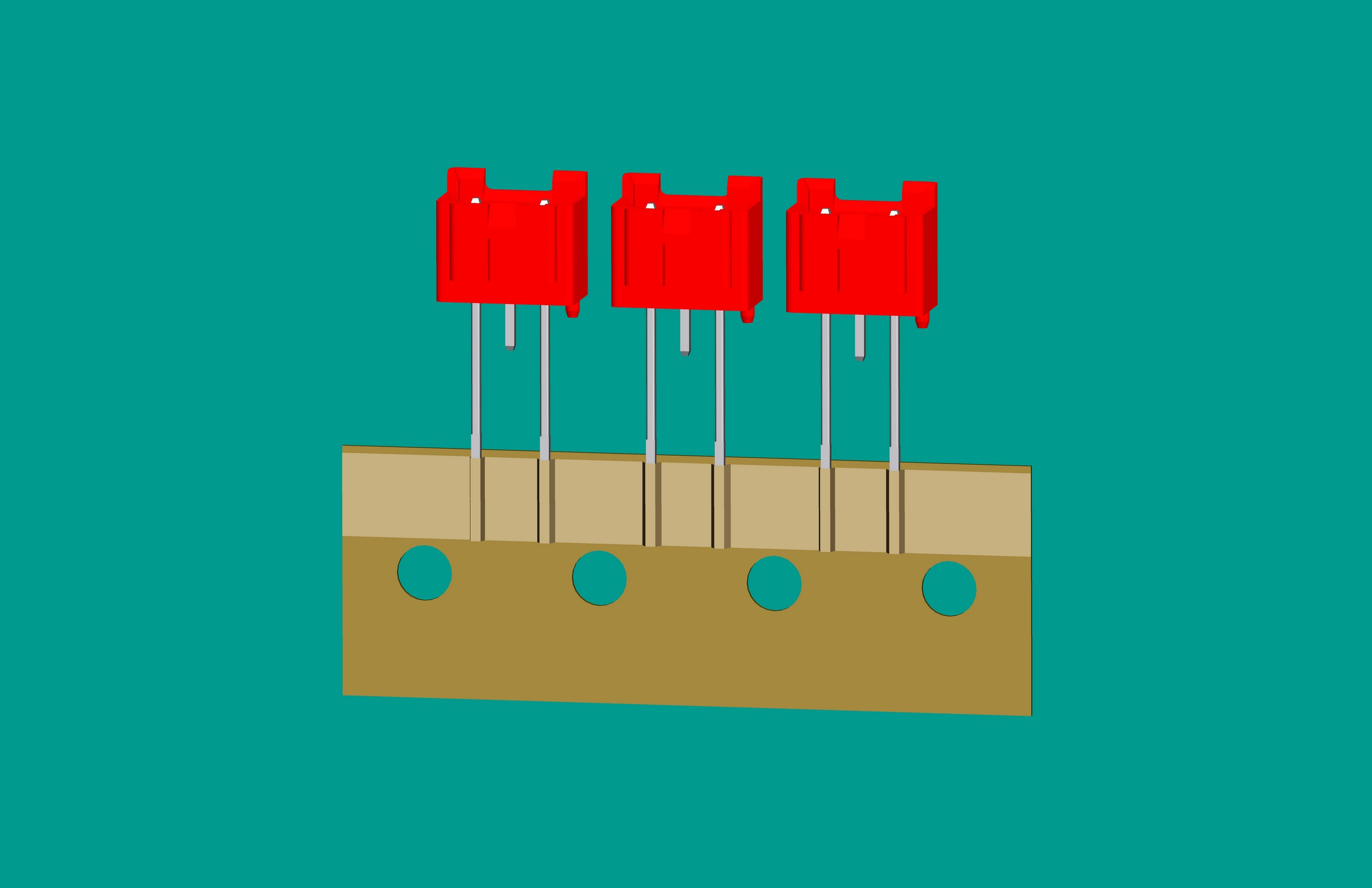 XH-3A全包編帶立式針座紅色/(1、3長針)普通PA66