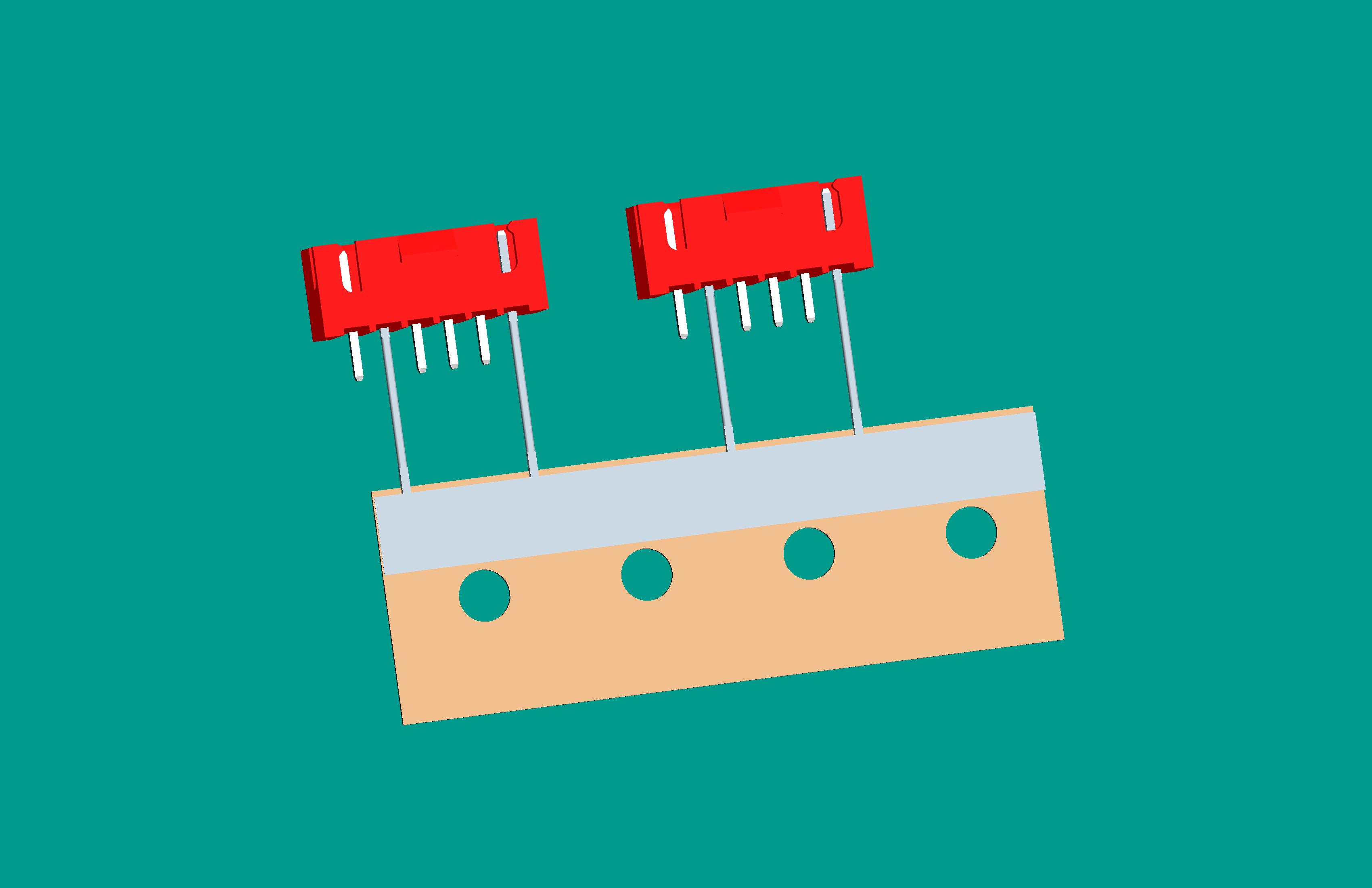 XH-6A帶扣立式針座紅色/編帶(1、5長針,短針外漏長2.9mm,正向,12mm)
