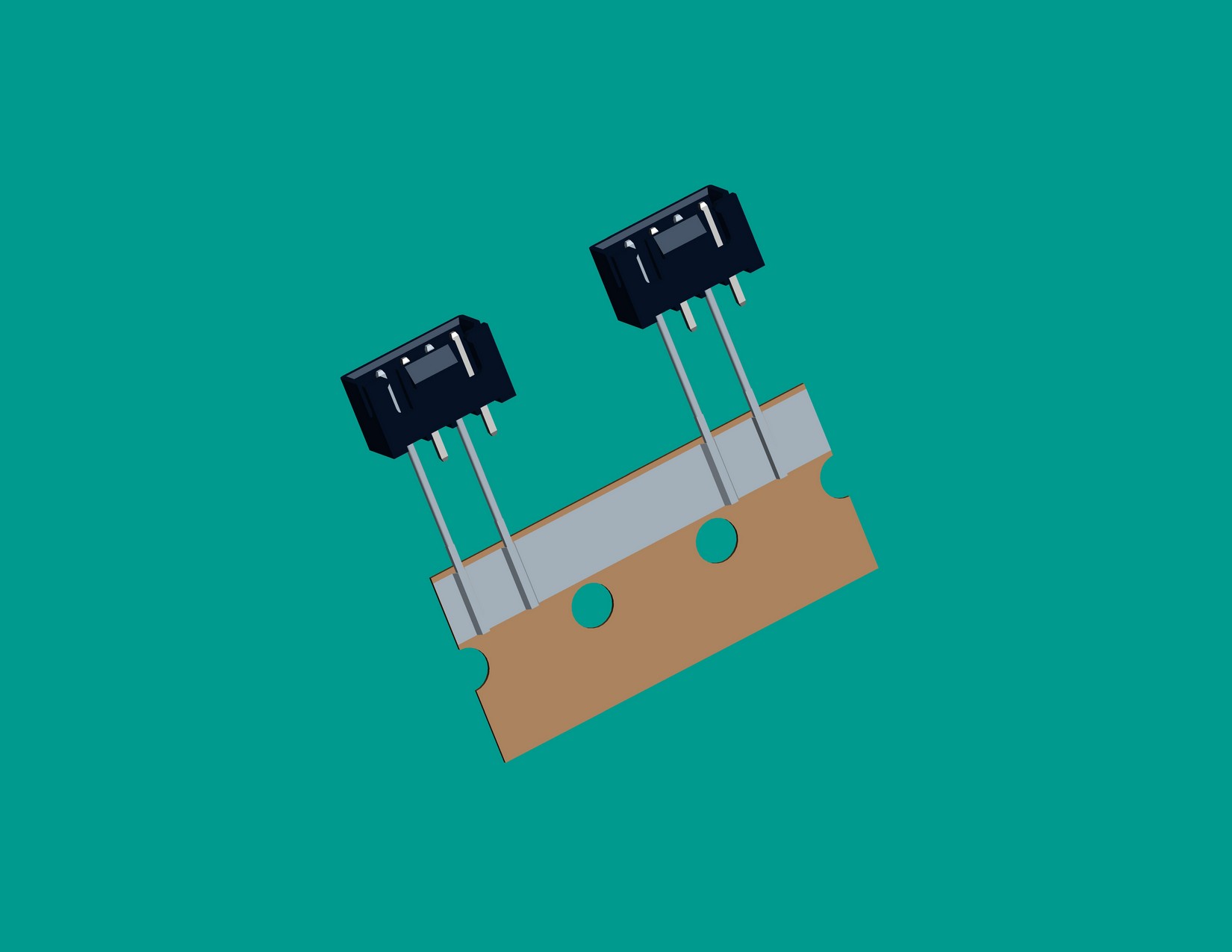 XH-4A帶扣立式針座黑色/編帶(25.4間距，1、3短針，正向，12mm)