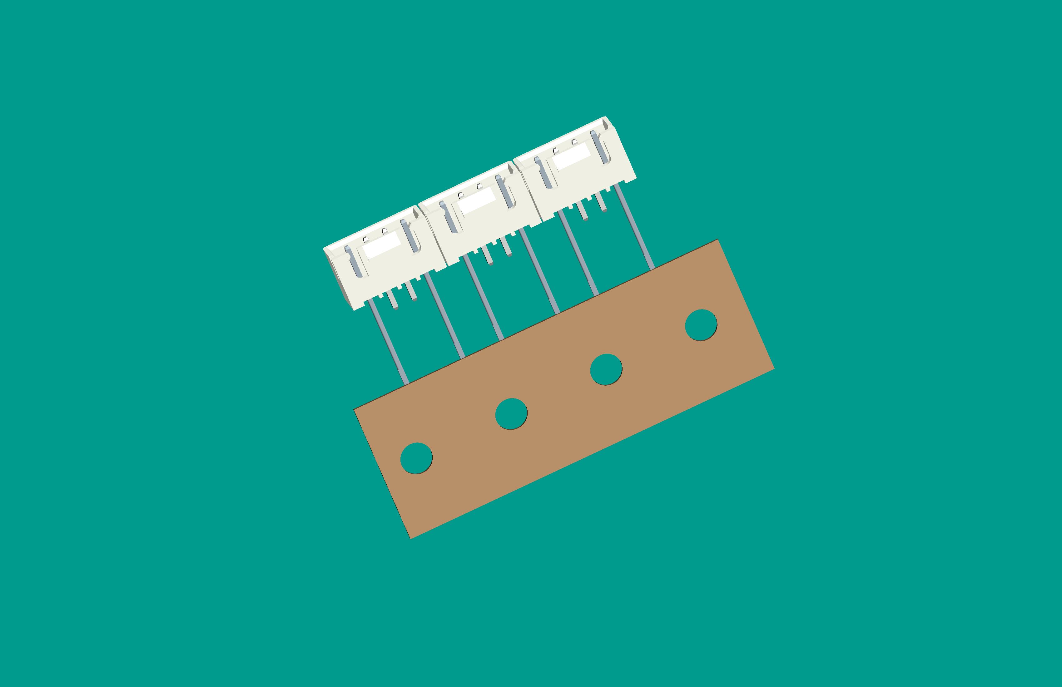 XH-4A帶扣立式針座白色/編帶(1、4長針，反向，10mm，短針外漏長2.9mm)