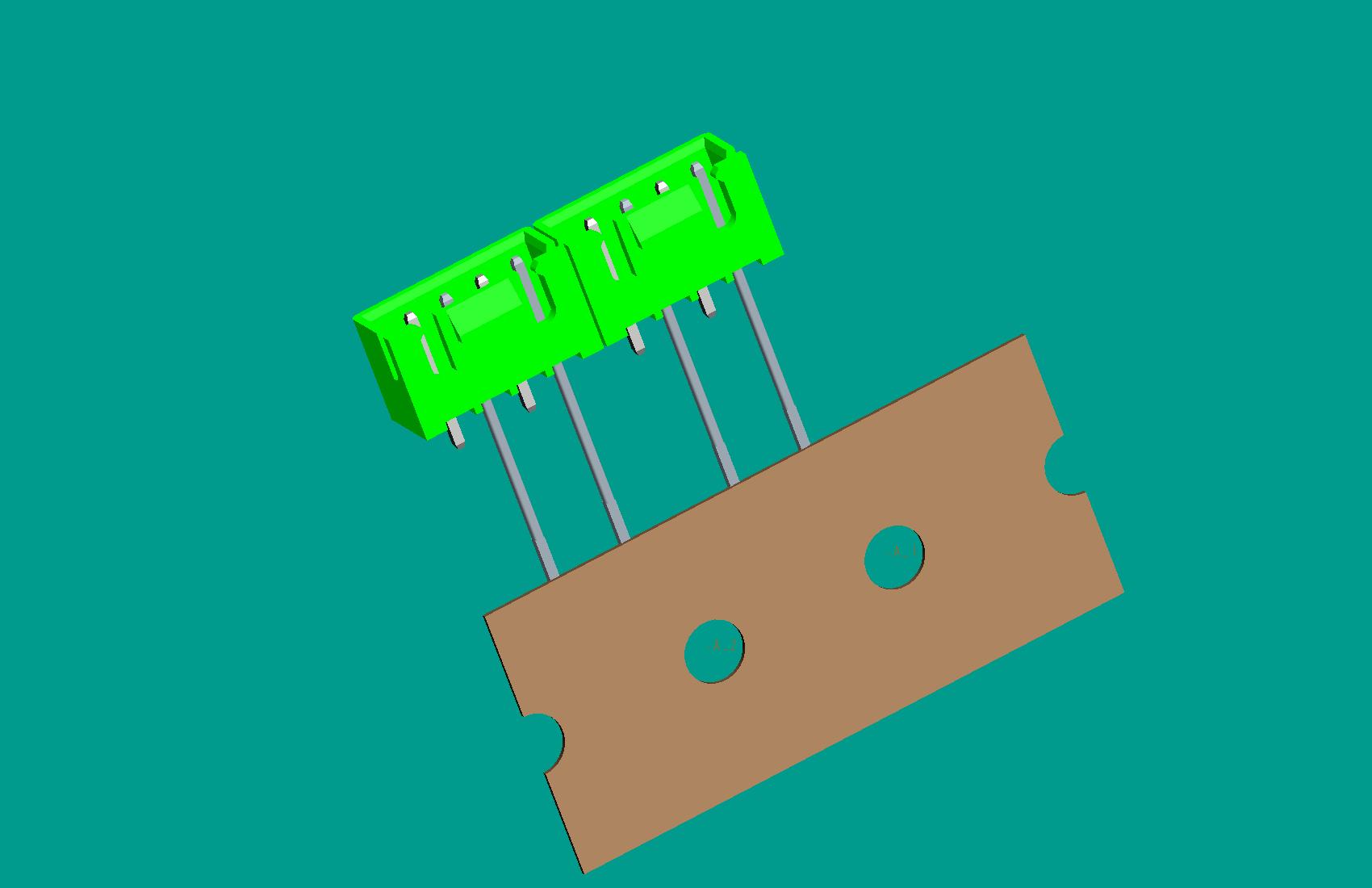 XH-4A(帶扣)立式針座綠色/編帶(步距12.7,1、3長(zhǎng)針，反向，10mm，短針外漏長(zhǎng)2.5mm)高灼熱絲