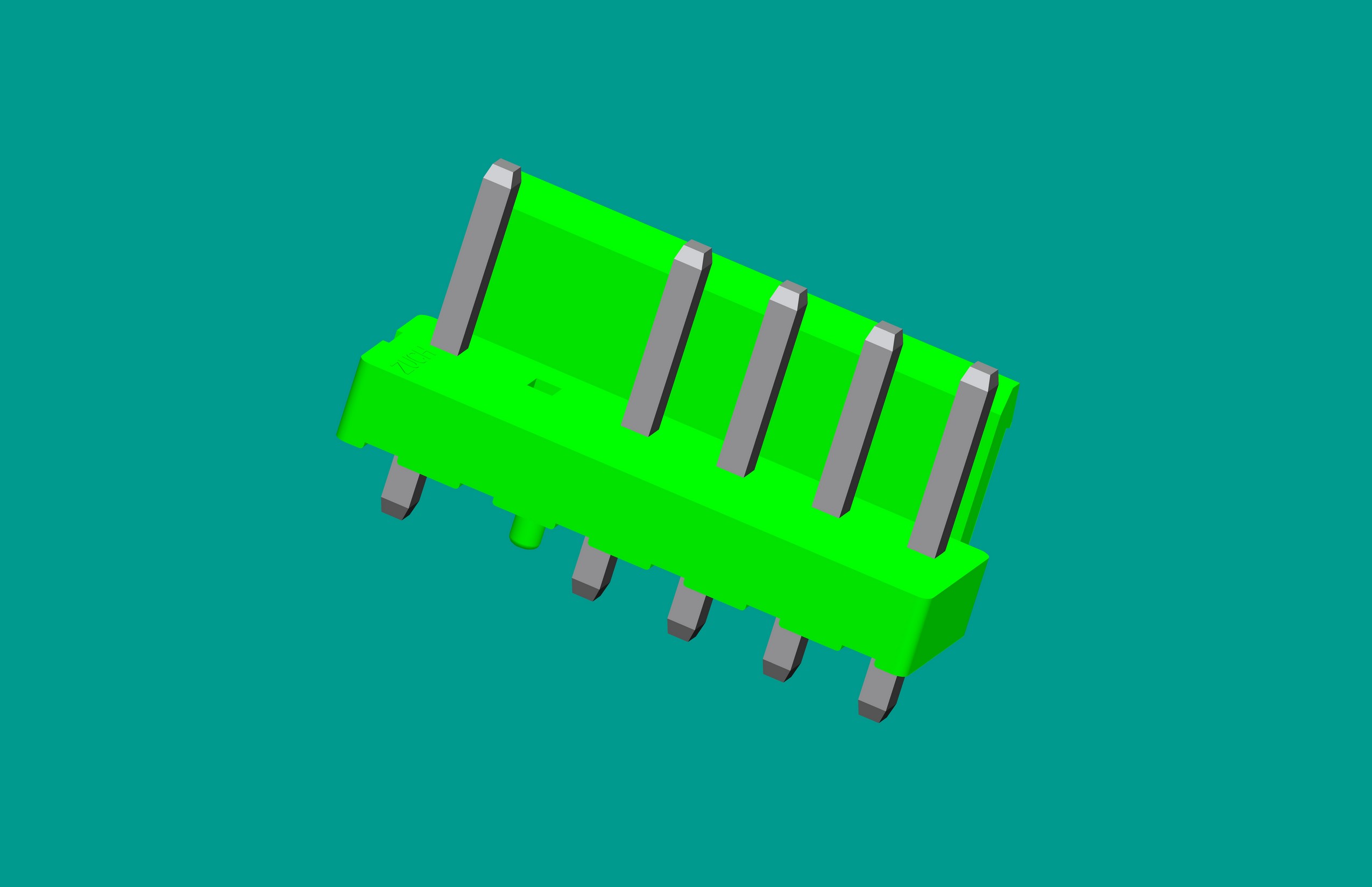 VH-6A-1（半包，帶定位，綠色普通PA66）（缺第2針）