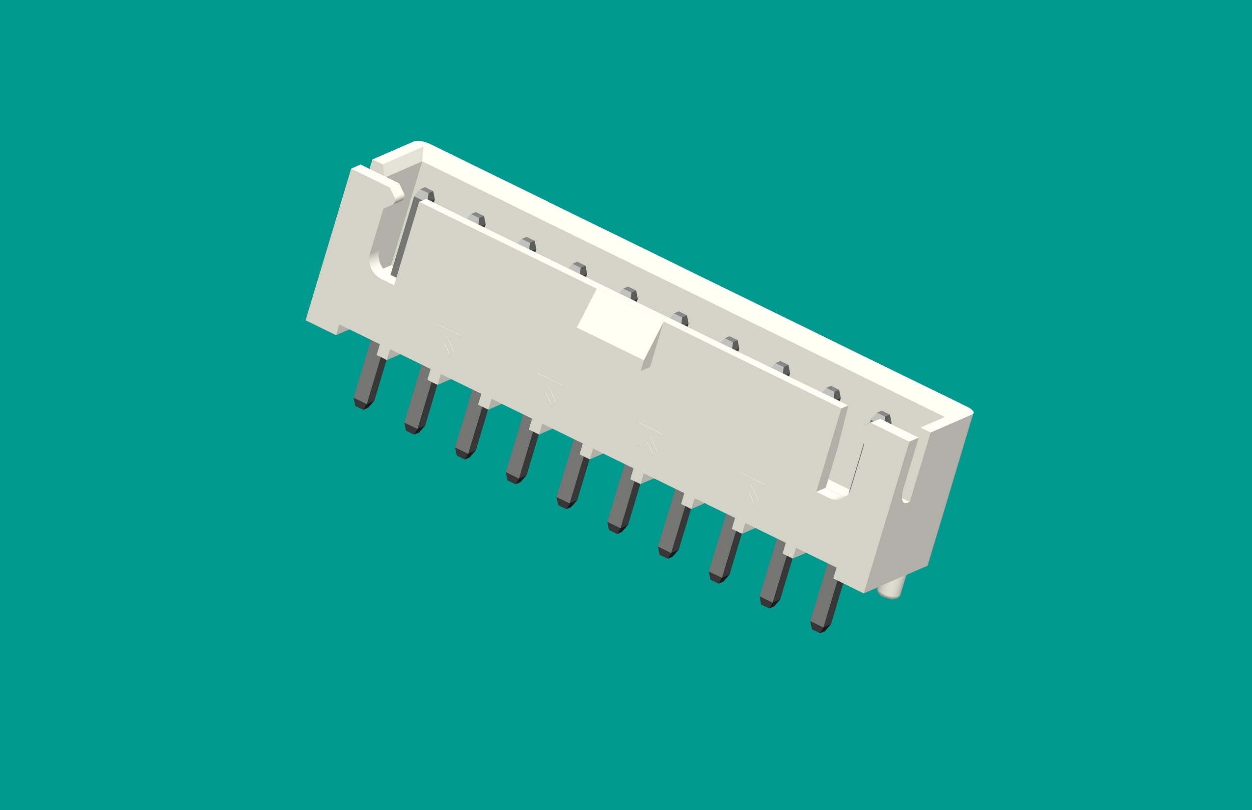 XH帶扣帶定位針座-10直針白色PA66海爾