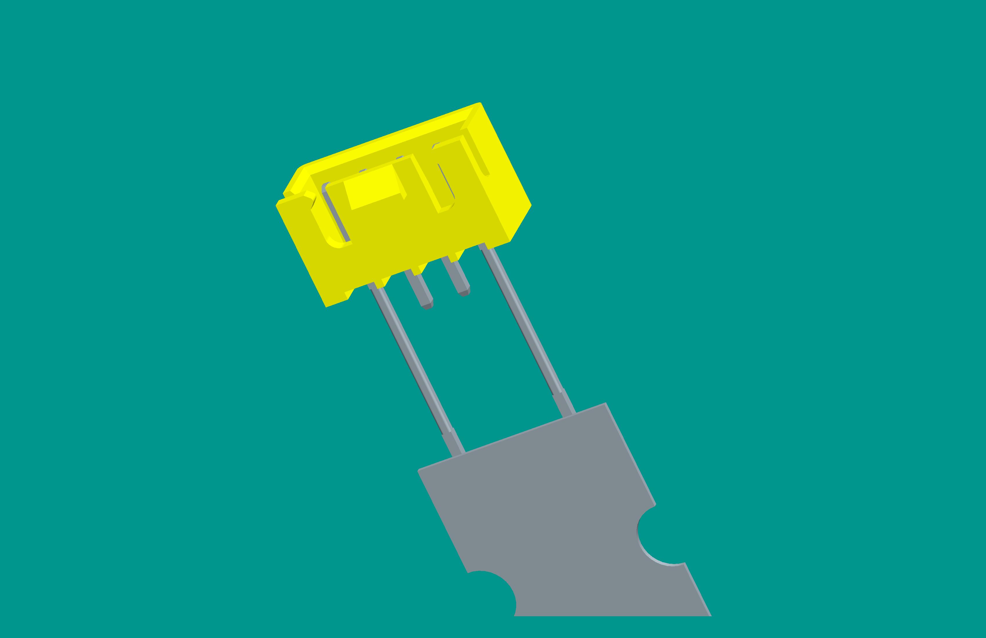 XH-4A(帶扣)立式針座黃色/編帶(步距25.4，1、4長針，反向,12mm短針外漏2.5)