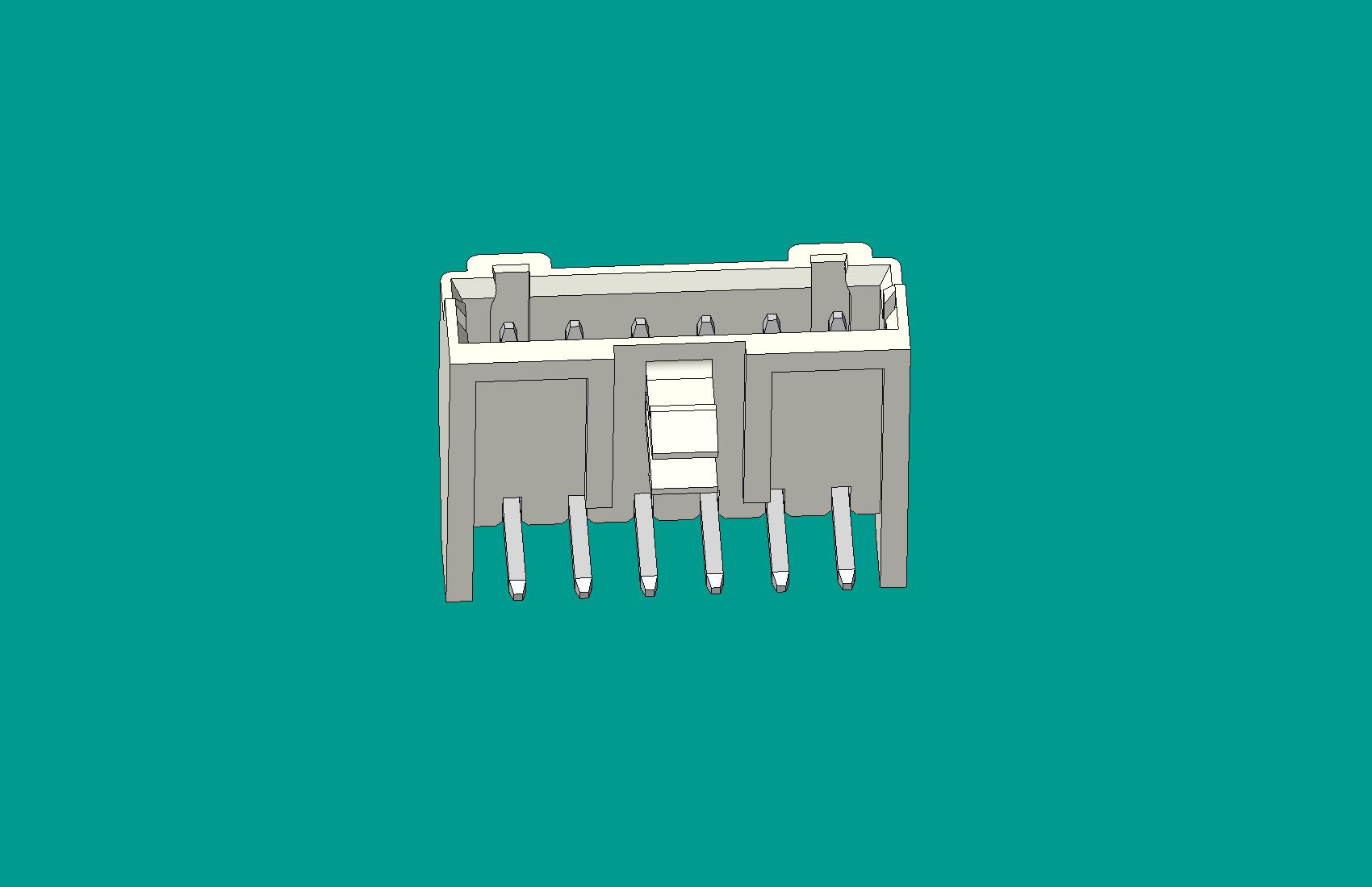 S6B-XH-K非限位臥式針座白色/普通PA66