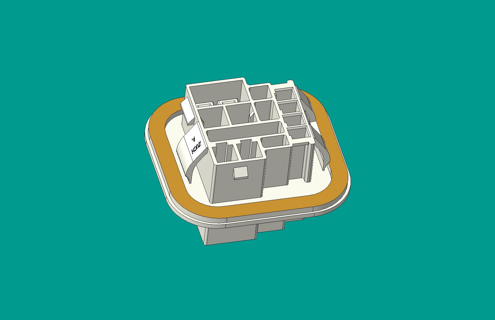 1808F-10Y方形貼膠組件-本色