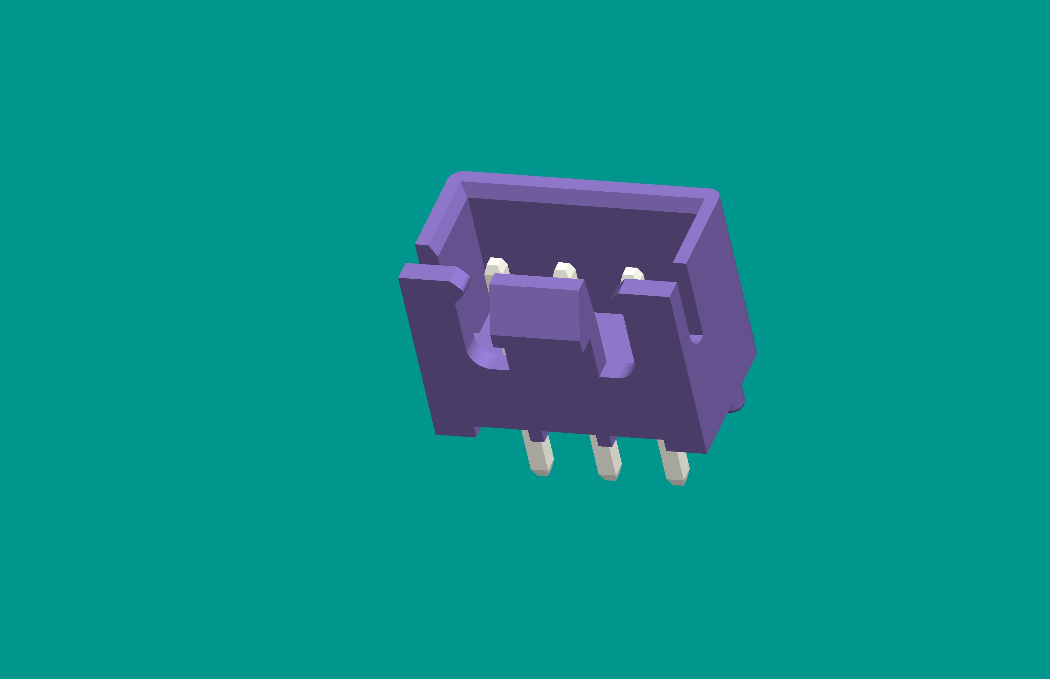 XH帶扣帶定位針座-3直針（雙卡點(diǎn)）紫色