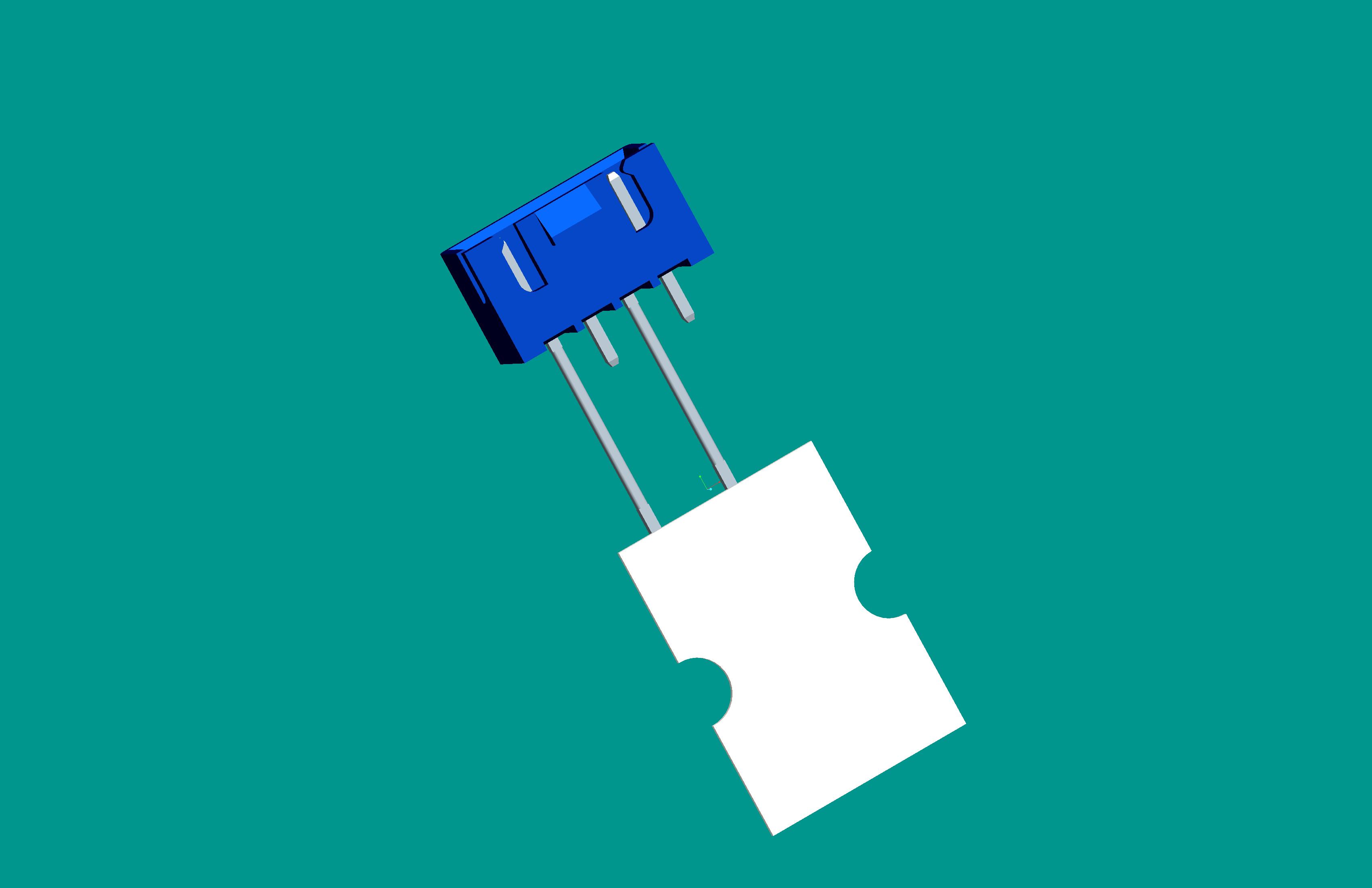 XH-4A(帶扣)立式針座藍色/編帶(步距12.7,2、4長針，反向，10mm，短針外漏長2.9mm)PA66