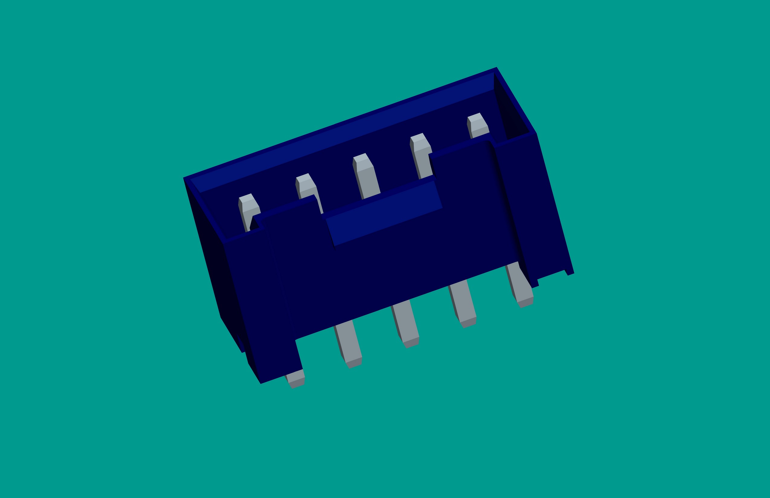 VH5A盒式（插奇數(shù)）帶定位針座 -藍色(普通PA66)